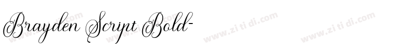 Brayden Script Bold字体转换